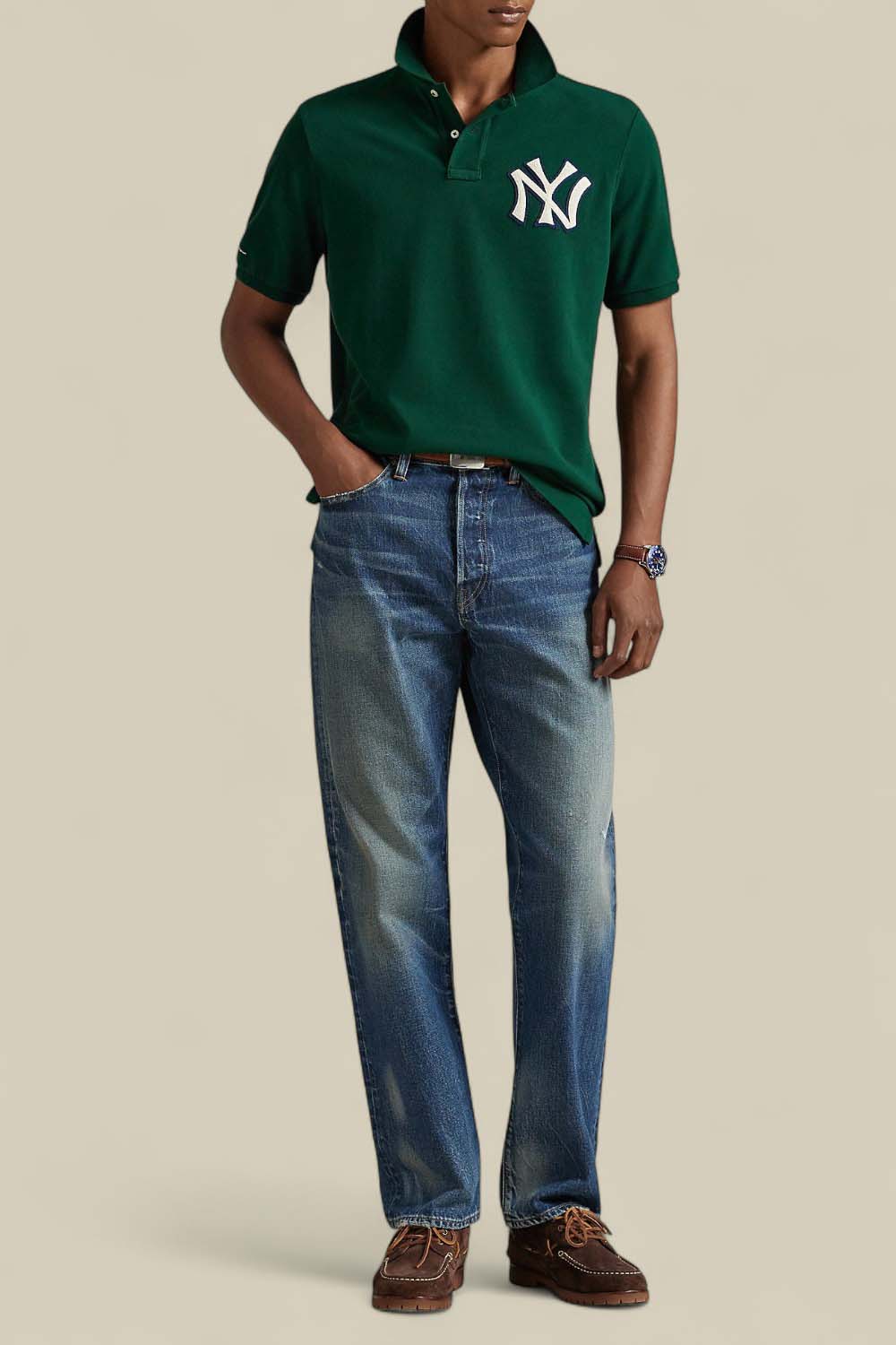 תמונת כל הלוק של פולו ראלף לורן X MLB חולצת פולו